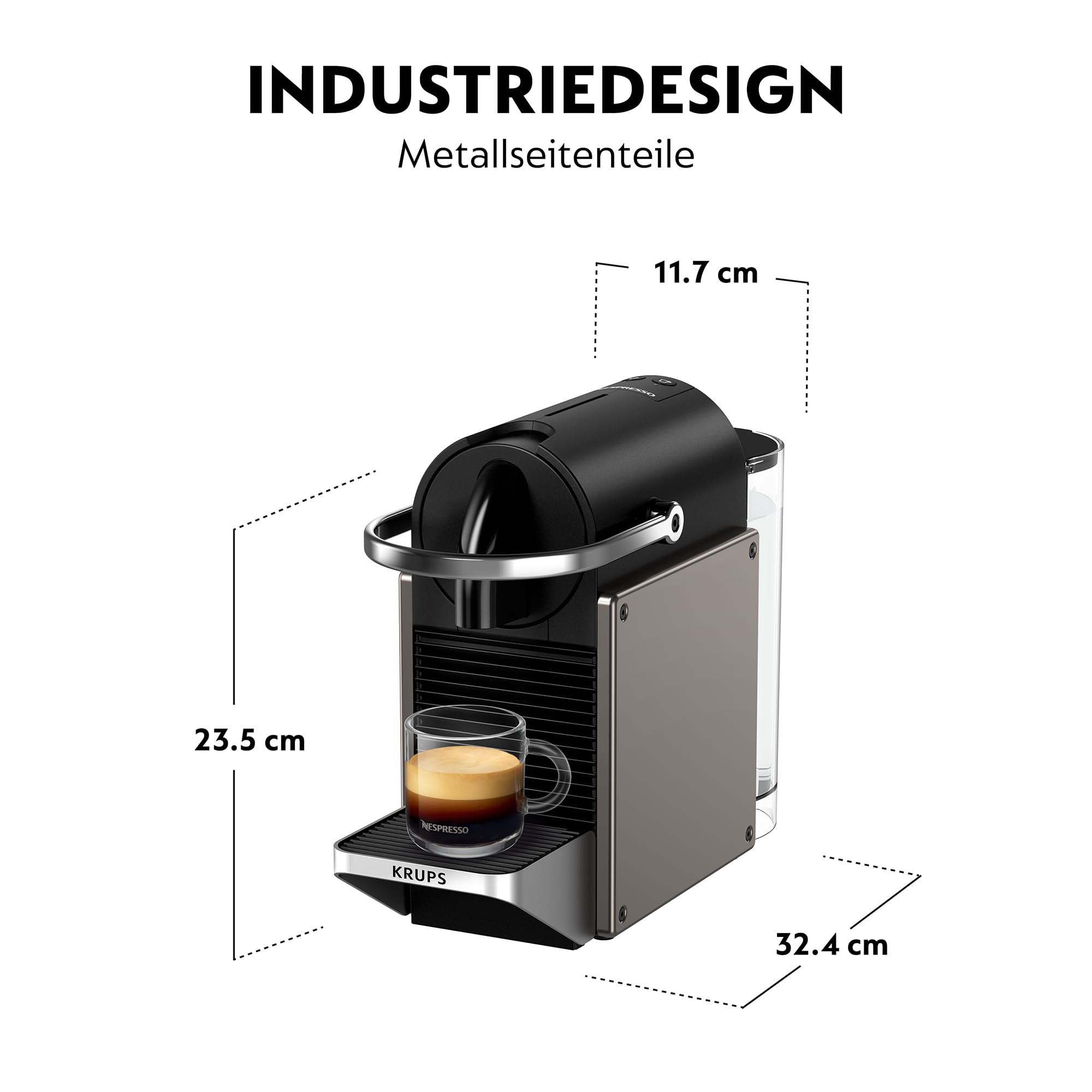 Machine à expresso Pixie Titan XN306TK finition métal – vue 4