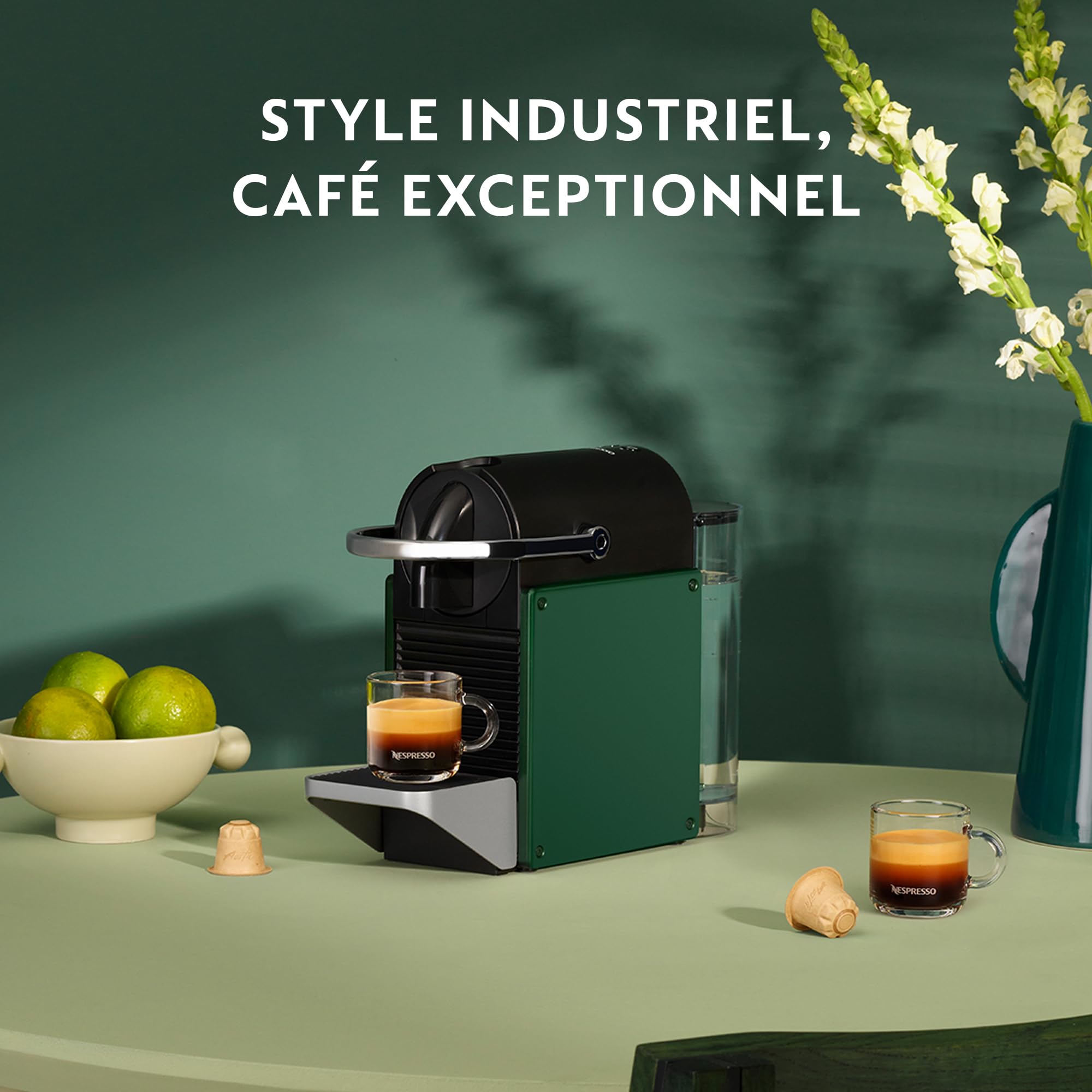 Machine à expresso Pixie YY5291FD coloris vert foncé – vue 3